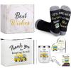 Sliner 7 Pcs School Bus Driver Appreciation Gifts for Women Men Stainless Steel Tumbler Keychain Sock Makeup Bag Acrylic Sign Blessing Card Box(School Bus Driver)