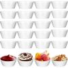 Sliner Set of 24 Ceramic Souffle Dish 1.5 oz Mini Ramekins Dipping Sauce Cups Porcelain Small Sauce Bowls for Baking Condiment Serving Dessert Kitchen Condiments Oven and Microwave Safe, White