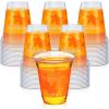 Sliner Thanksgiving Disposable Plastic Cups Thanksgiving Autumn Fall Leaves Clear Plastic Cups with Maple Leaf Pattern for Holiday Party Harvest Beverage Drinks Cup Wedding Supplies(12oz, 60 Pcs)(30)