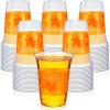 Sliner Thanksgiving Disposable Plastic Cups Thanksgiving Autumn Fall Leaves Clear Plastic Cups with Maple Leaf Pattern for Holiday Party Harvest Beverage Drinks Cup Wedding Supplies(12oz, 60 Pcs)(60)