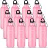 Tticai 12 Pieces Breast Cancer Awareness Aluminum Water Bottle Pink Ribbon Bike Water Bottle Reusable Bottles Leak Proof Lightweight Portable Bottles for Marathon Running(25 oz)