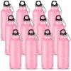 Tticai 12 Pieces Breast Cancer Awareness Aluminum Water Bottle Pink Ribbon Bike Water Bottle Reusable Bottles Leak Proof Lightweight Portable Bottles for Marathon Running(20 oz)