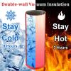 Sliner 12 Pcs Christmas Skinny Tumbler Set 20 oz Stainless Steel Tumblers with Lids and Straws Double Vacuum Insulated Cup Christmas Gift Water Bottle Snowman Santa Travel Mug for Men Women (Tree)(Tree)