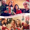 Sliner 12 Pcs Christmas Skinny Tumbler Set 20 oz Stainless Steel Tumblers with Lids and Straws Double Vacuum Insulated Cup Christmas Gift Water Bottle Snowman Santa Travel Mug for Men Women (Tree)(Tree)