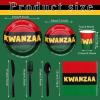Sliner 250 Kwanzaa Party Supplies Kwanzaa 50 Plates 100 Napkins 25 Cups 75 Plastic Forks Knives Spoons Kwanzaa Decorations Serves 25 Kwanzaa Theme Tableware Set African Disposable Party Dinnerware