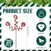 Sliner 20 Pcs Christmas Sequins Curly Pick Ornament 12 Inch Christmas Tree Decoration Candy Shape Christmas Tree Topper Ornament Sprays Spiral Stem for Party Wedding Home Decor DIY Crafts(Green)(Red)