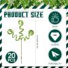 Sliner 20 Pcs Christmas Sequins Curly Pick Ornament 12 Inch Christmas Tree Decoration Candy Shape Christmas Tree Topper Ornament Sprays Spiral Stem for Party Wedding Home Decor DIY Crafts(Green)(Green)