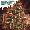 Sliner 20 Pcs Christmas Sequins Curly Pick Ornament 12 Inch Christmas Tree Decoration Candy Shape Christmas Tree Topper Ornament Sprays Spiral Stem for Party Wedding Home Decor DIY Crafts(Green)(Red)