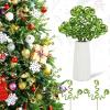 Sliner 20 Pcs Christmas Sequins Curly Pick Ornament 12 Inch Christmas Tree Decoration Candy Shape Christmas Tree Topper Ornament Sprays Spiral Stem for Party Wedding Home Decor DIY Crafts(Green)(Green)