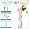 Sliner 6 Pcs Tall Glass Bud Vase for Centerpieces Clear Maria Bud Vase Small Single Flower Vase Rose Skinny Decorative Cylinder Vases for Wedding Party Home Table Decorations(9.84” H)(9.84” H)