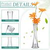 Sliner 6 Pcs Tall Glass Bud Vase for Centerpieces Clear Maria Bud Vase Small Single Flower Vase Rose Skinny Decorative Cylinder Vases for Wedding Party Home Table Decorations(9.84” H)(7.87” H)