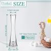 Sliner 6 Pcs Tall Glass Bud Vase for Centerpieces Clear Maria Bud Vase Small Single Flower Vase Rose Skinny Decorative Cylinder Vases for Wedding Party Home Table Decorations(9.84” H)(7.87” H)
