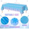 Sliner 171 Pcs Winter Snowflake Tableware Set Snowflake Party Supplies Winter Party Decoration Include Paper Wonderland Plates Napkins Cups Cutlery Tablecloth Banner for Birthday